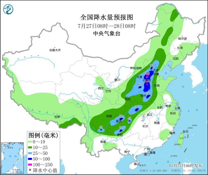 南方高温天气持续 西南地区东部及华北黄淮等地有较强降雨过程